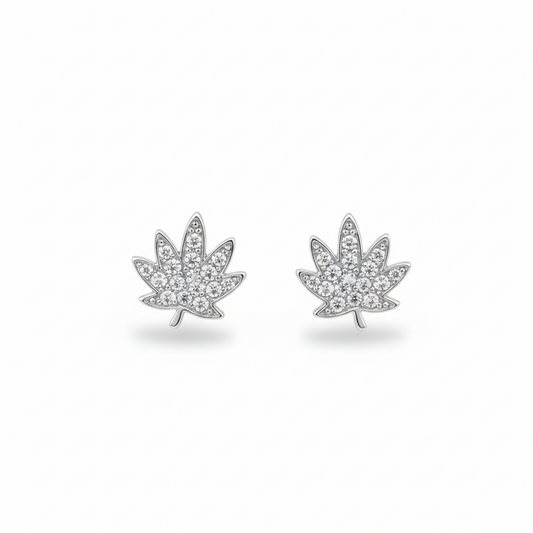 Pendientes Weed Plata 925