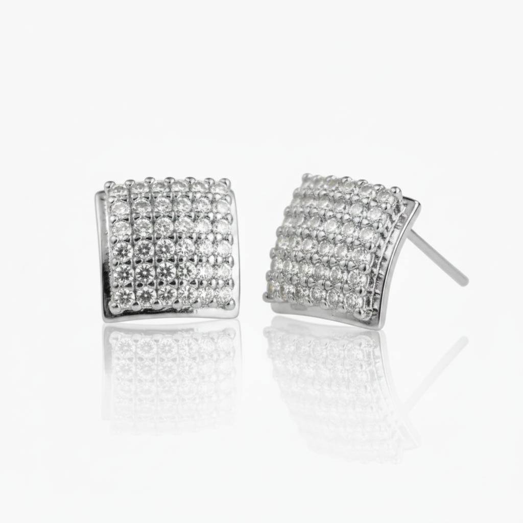 Pendientes Cuadrados Plata 925