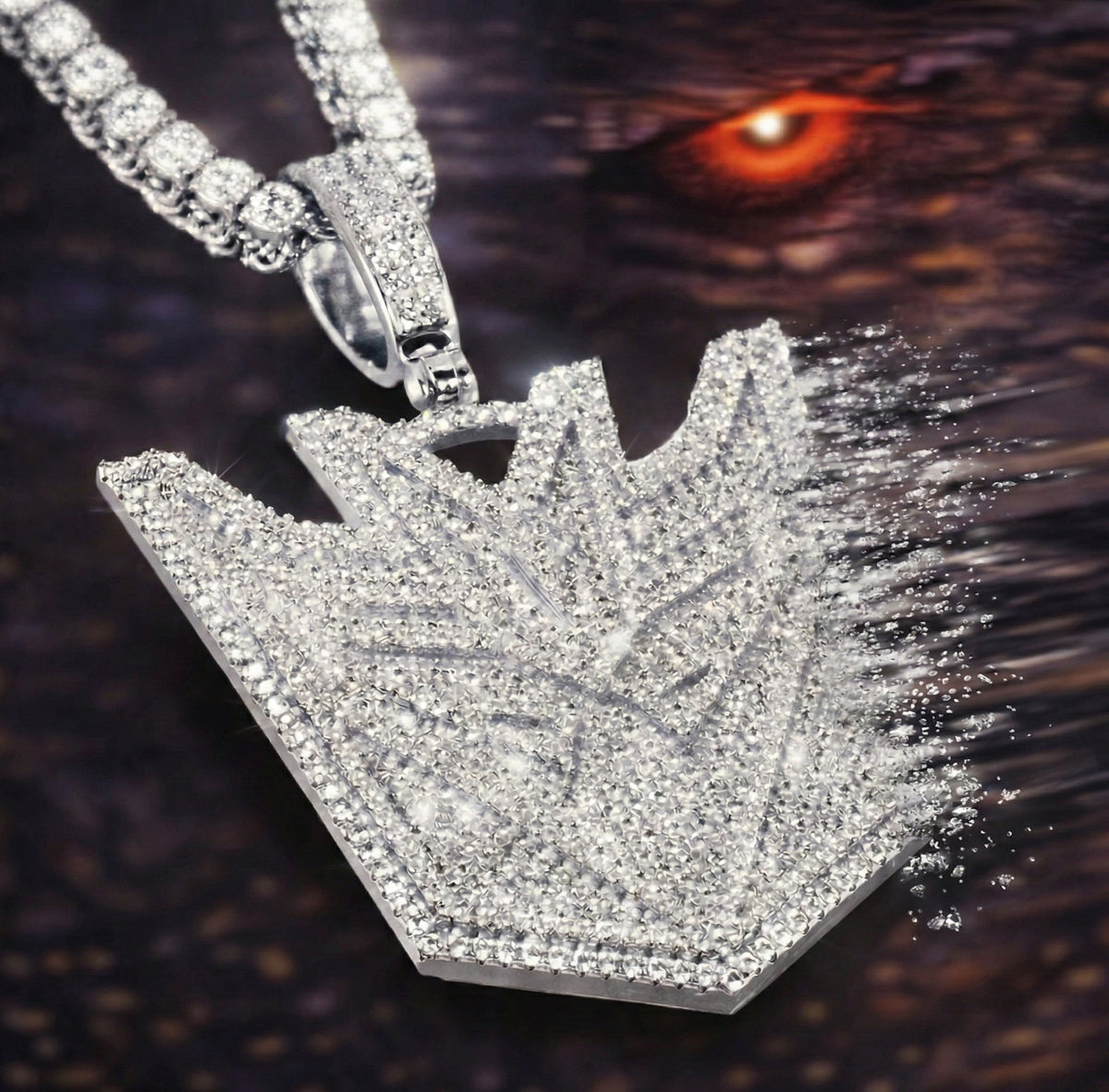 Colgante Megatron Oro Blanco