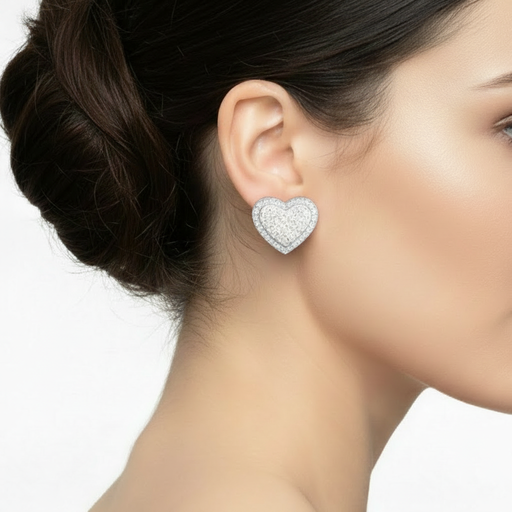 Pendientes Corazon Plata 925