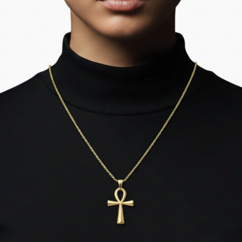 Colgante Cruz  Ankh Oro 18K