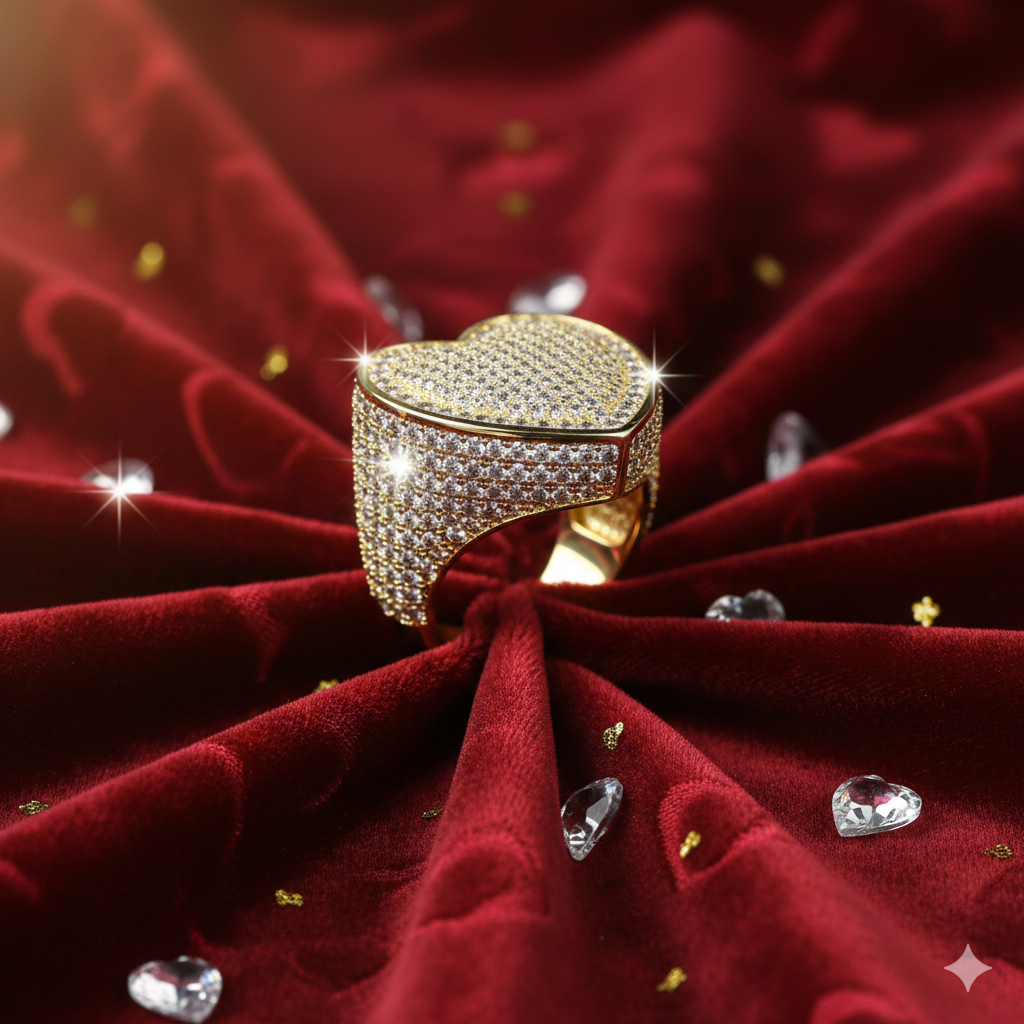 Anillo Ice Corazón Oro 18K