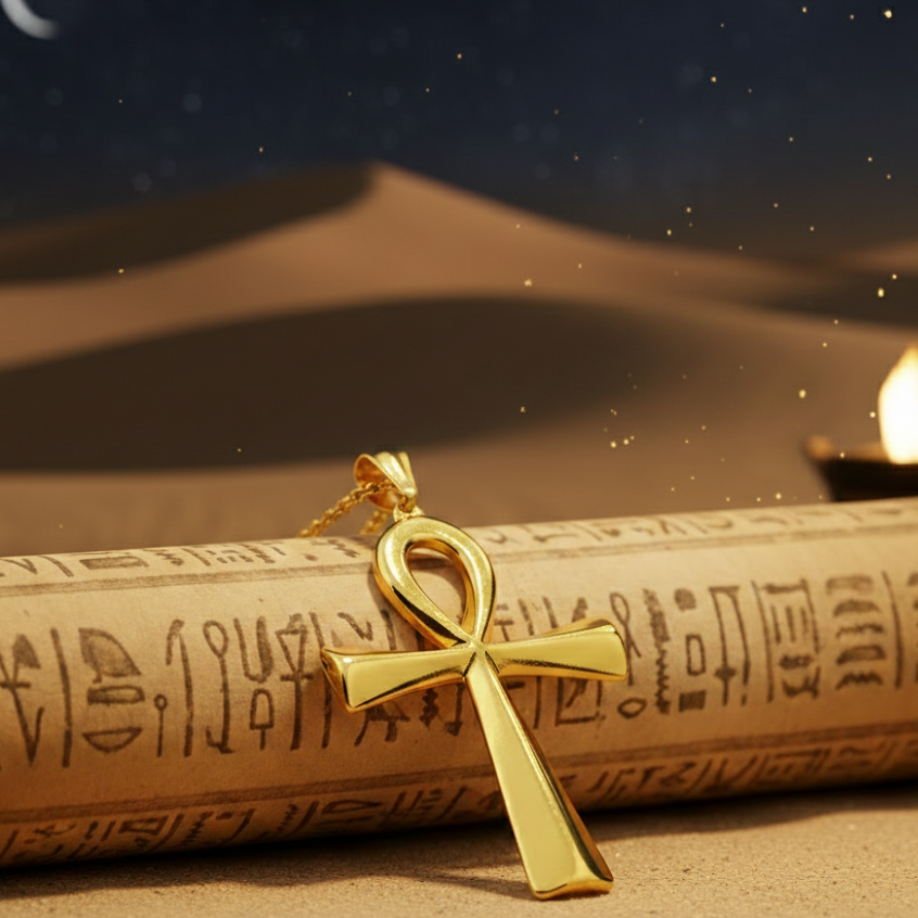 Colgante Cruz  Ankh Oro 18K