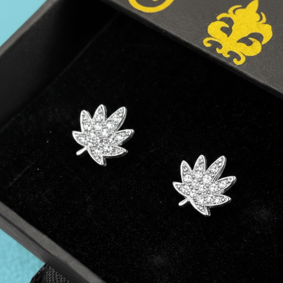 Pendientes Weed Plata 925