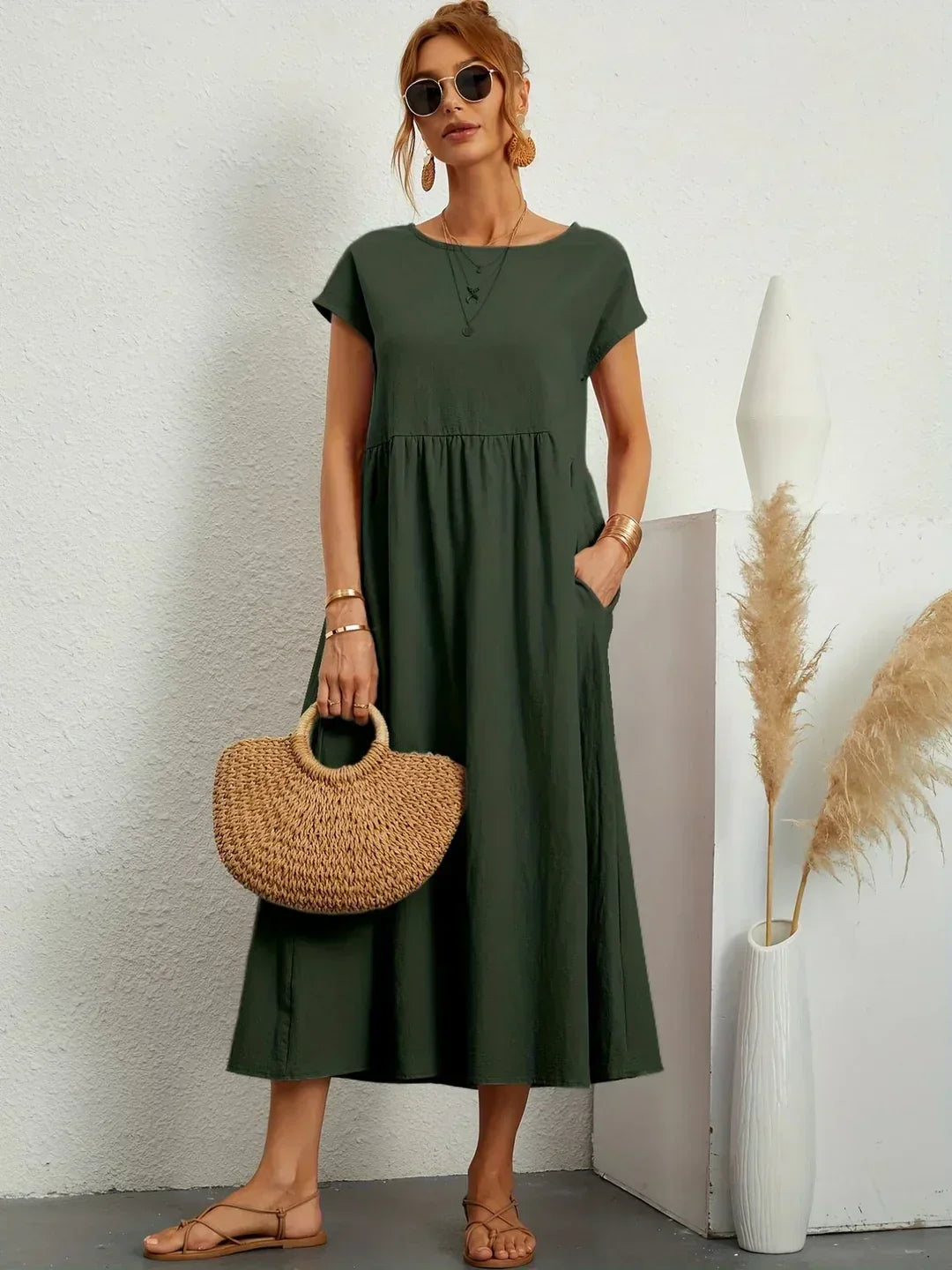 Camila | Vestido midi fluido de elegancia atemporal