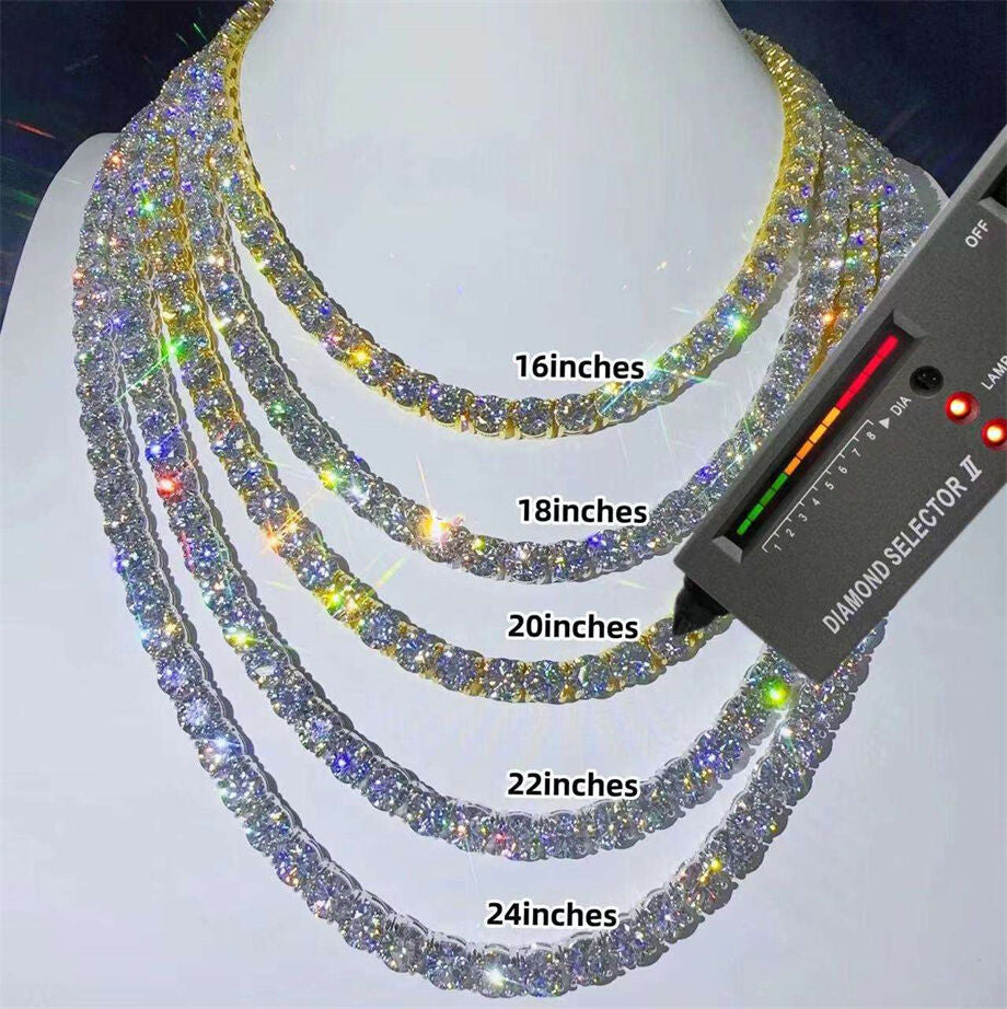 Cadena Tenis VVS Moissanite + Plata 925