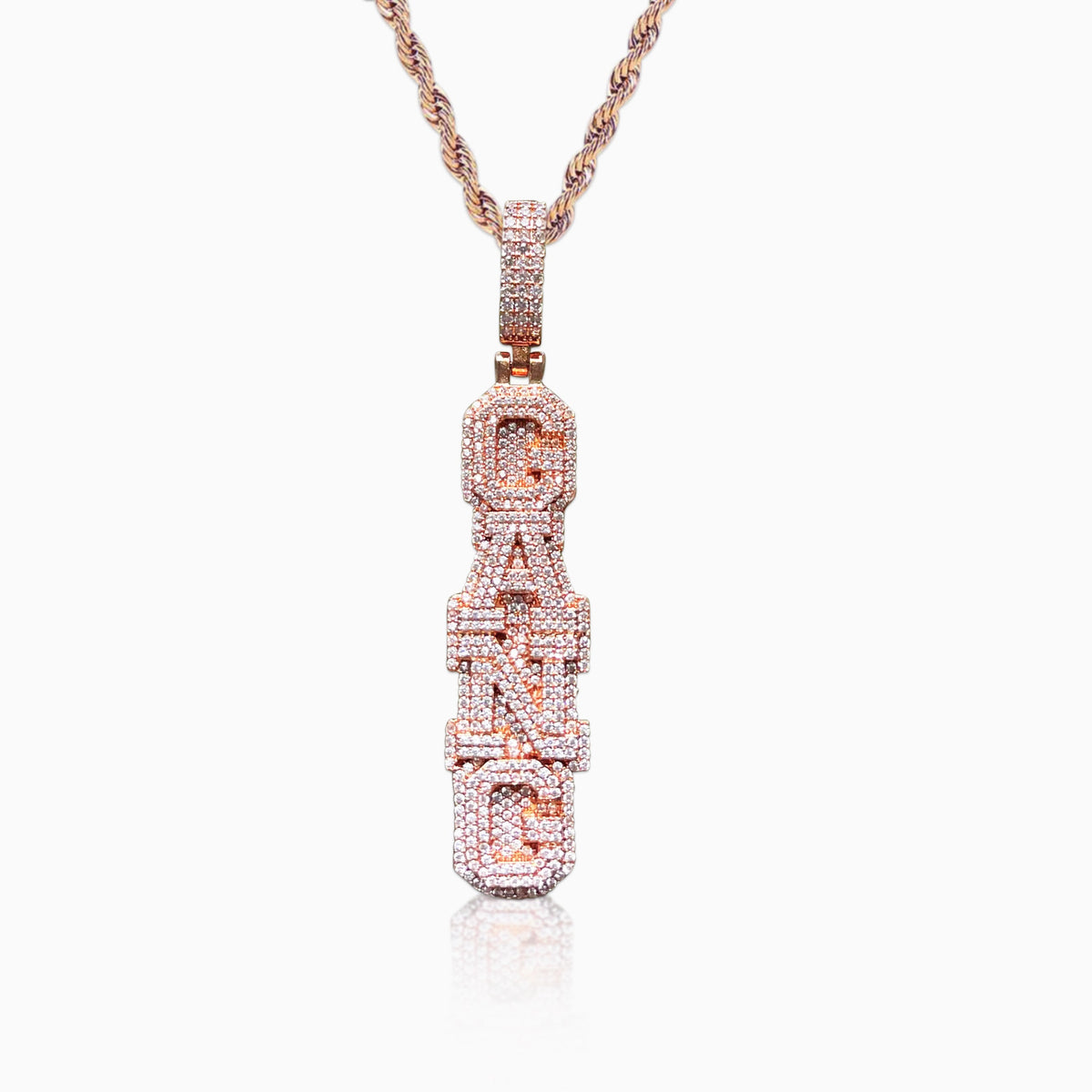 Colgante Personalizado Vertical Oro