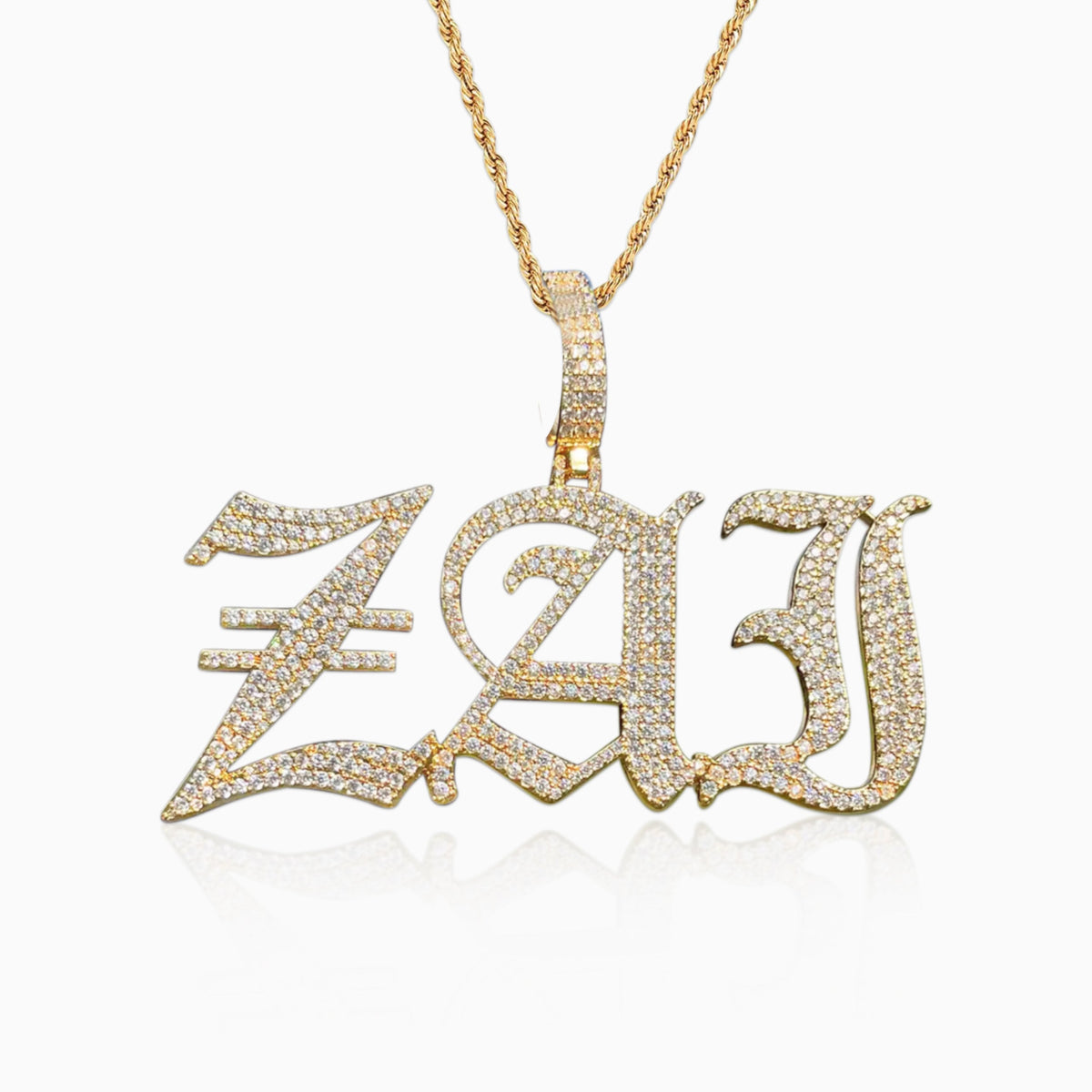 Colgante Personalizado Gótico Oro