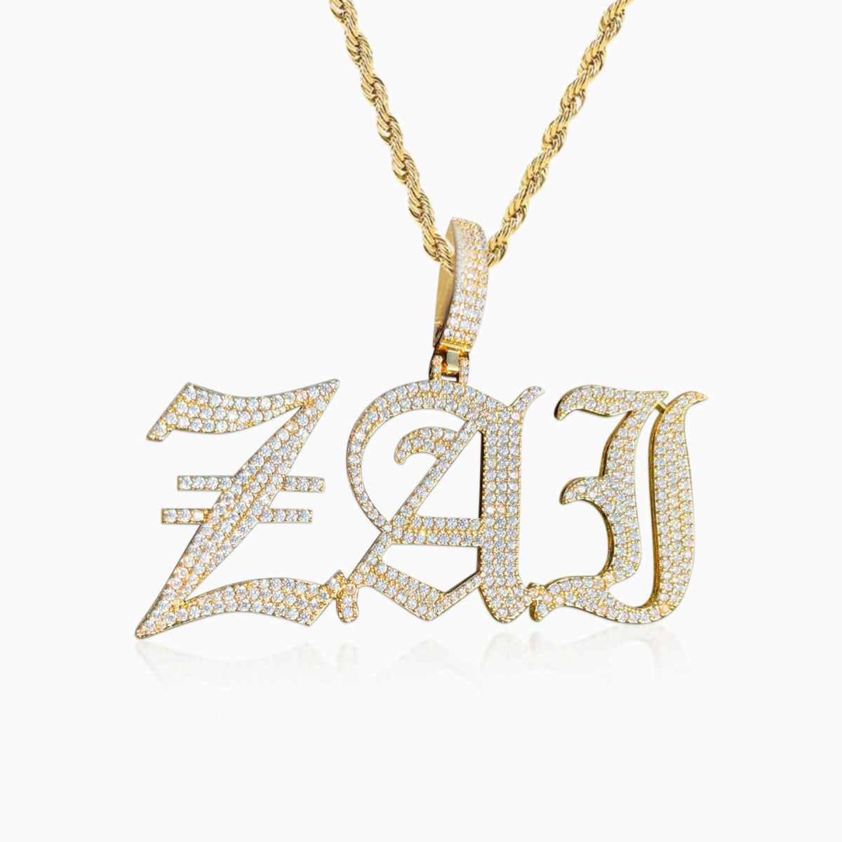 Colgante Personalizado Gótico Oro