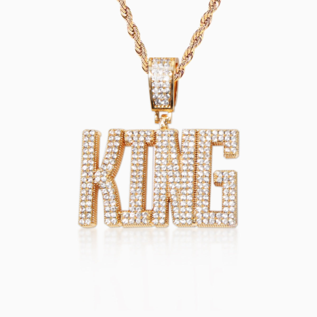 Colgante Personalizado Cuadrado Oro