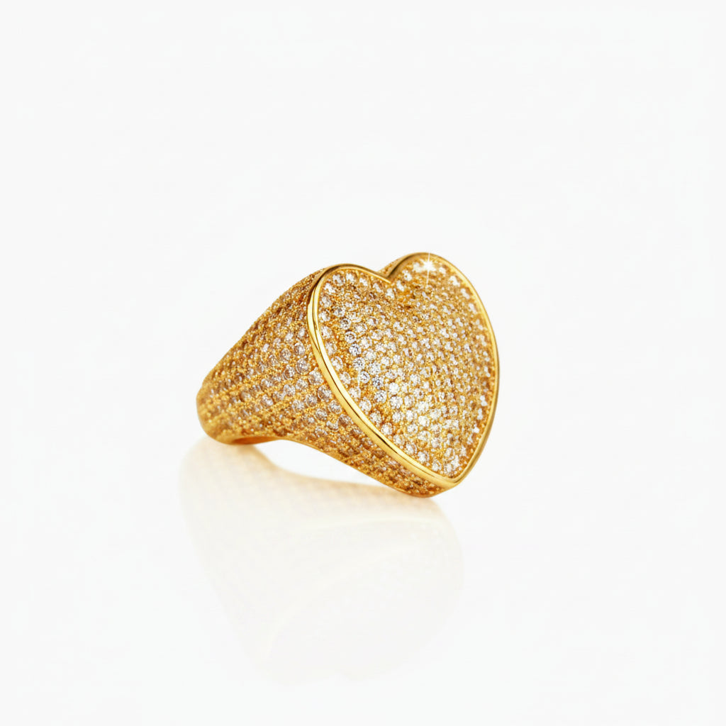 Anillo Ice Corazón Oro 18K
