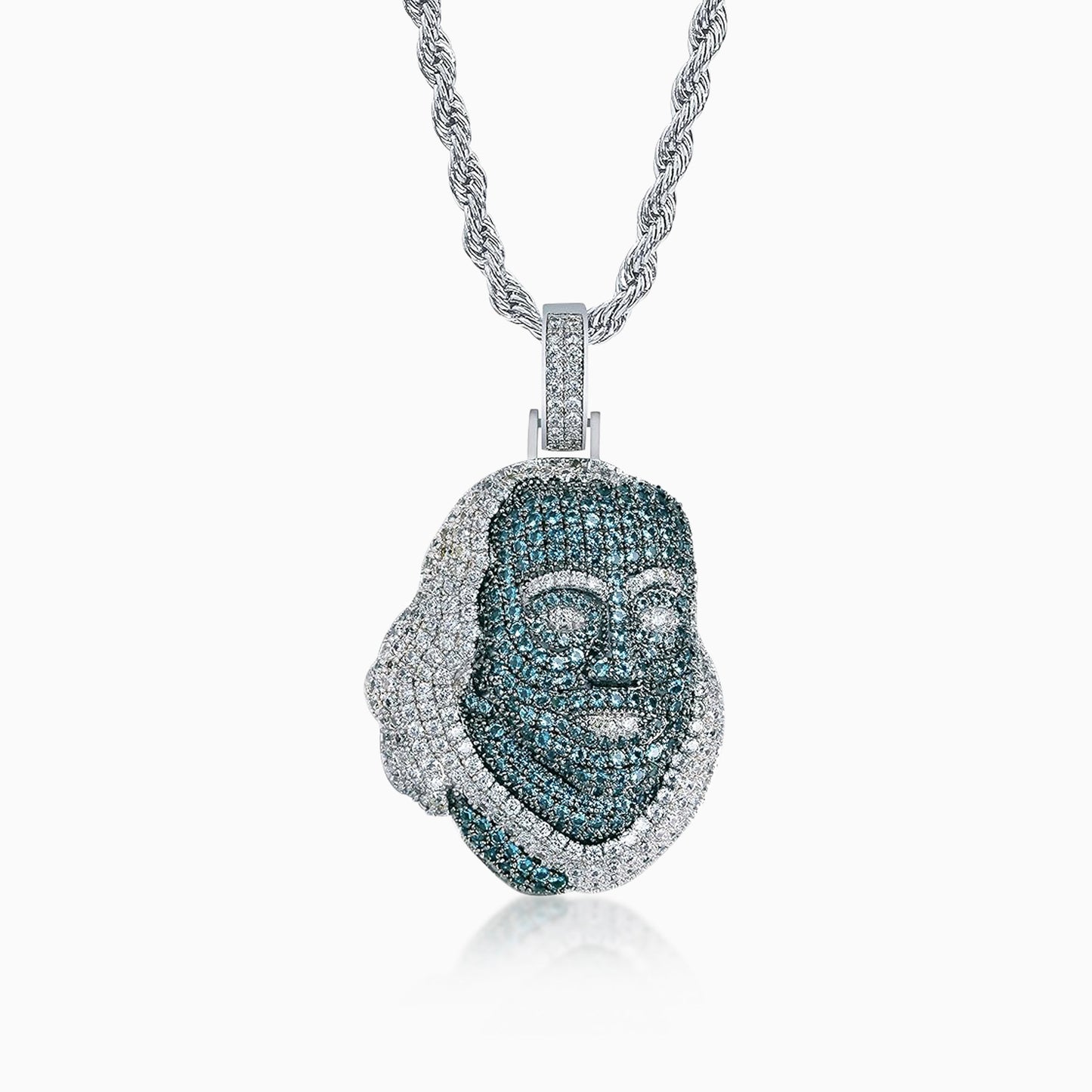 Colgante Blueface Oro Blanco