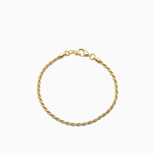 Brazalete Rope 2 Mm Oro 18K