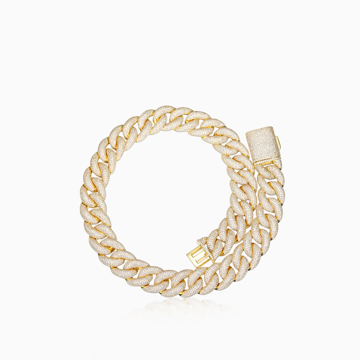 Cadena Cubana Rich Boss 20 Mm Oro 18K