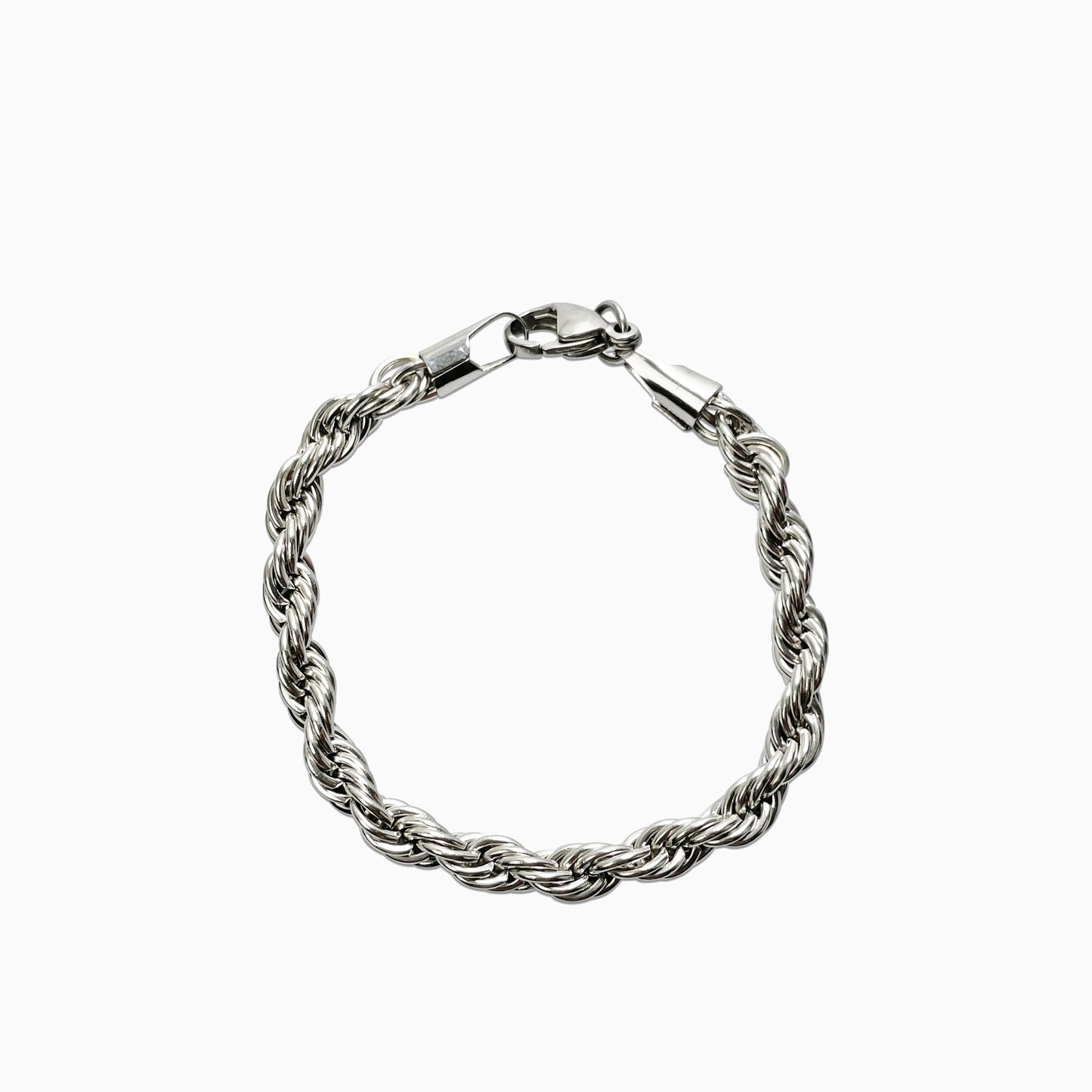 Brazalete Rope 6 Mm Oro Blanco