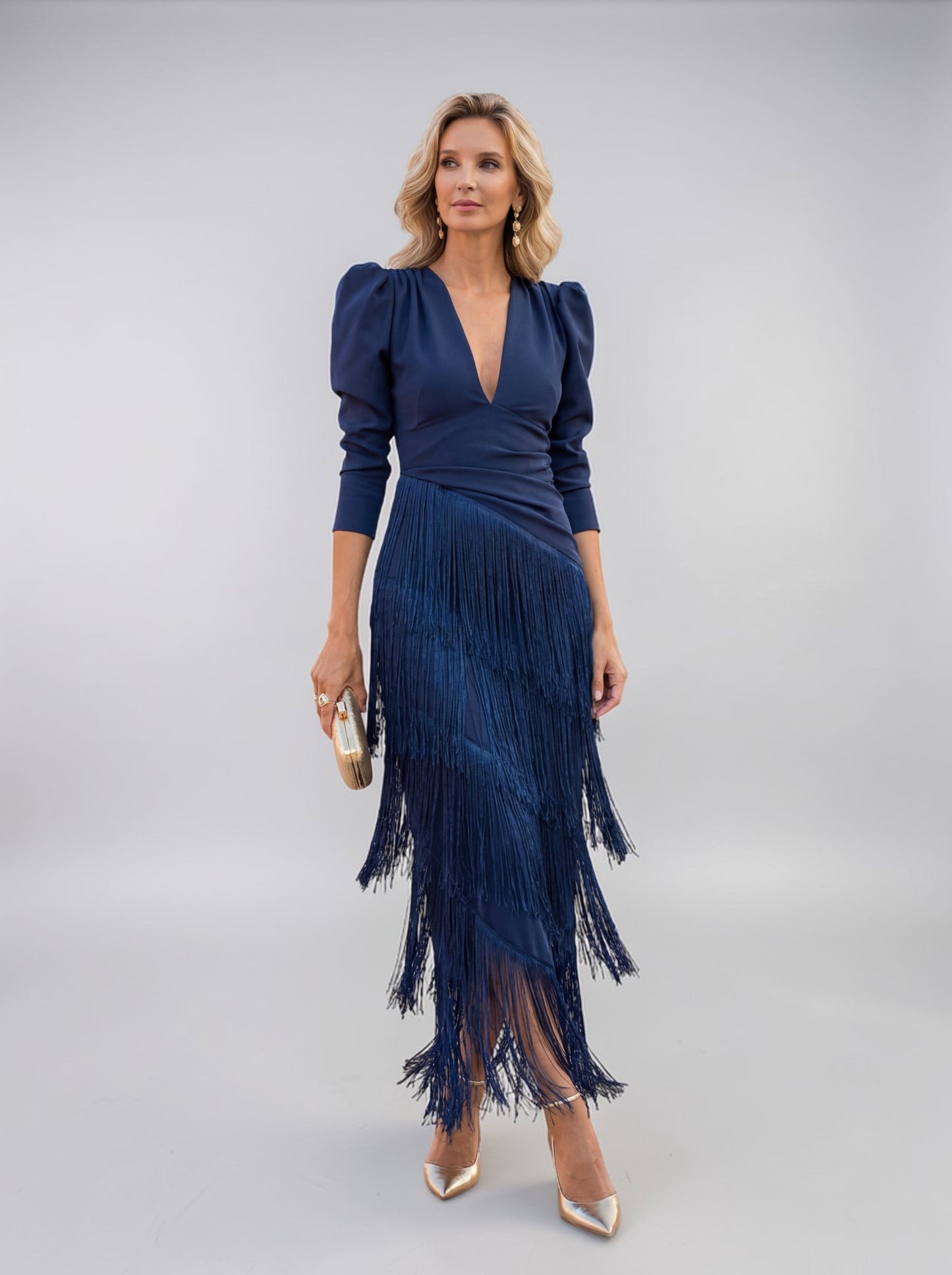 Emma | Vestido elegante con flecos