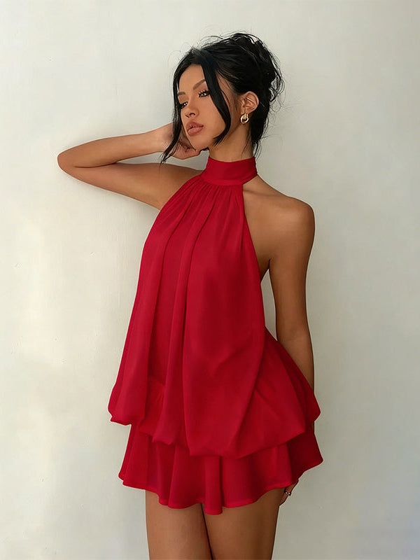 Mini Vestido Ligero y Vaporoso en Capas