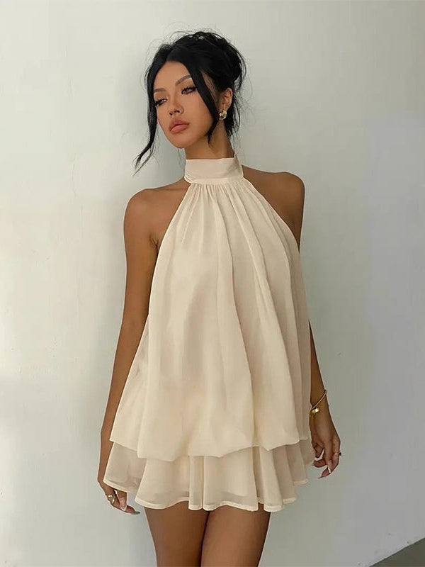 Mini Vestido Ligero y Vaporoso en Capas
