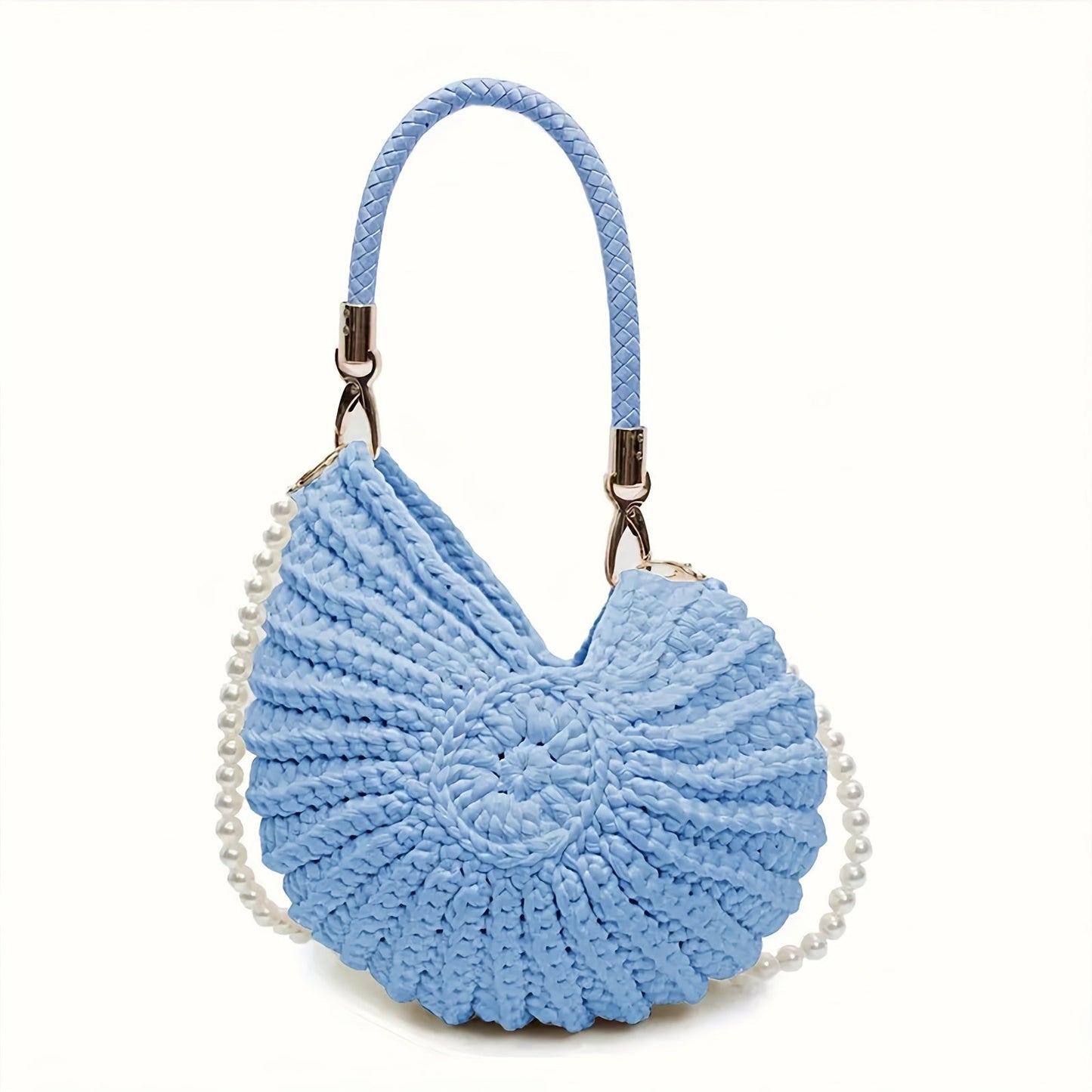 Orsola | Bolso Tote Trenzado con Correa de Cadena - Negro