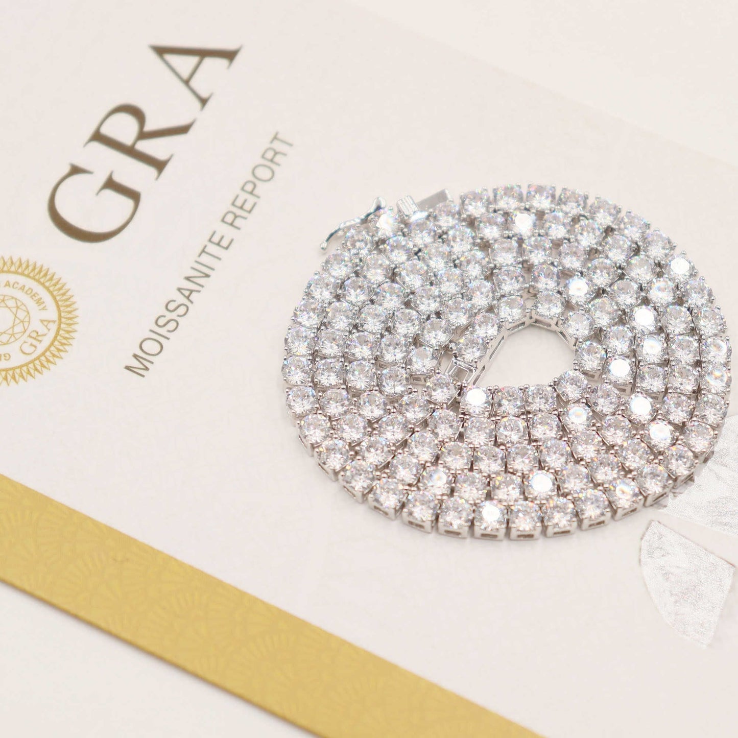 Cadena Tenis VVS Moissanite + Plata 925