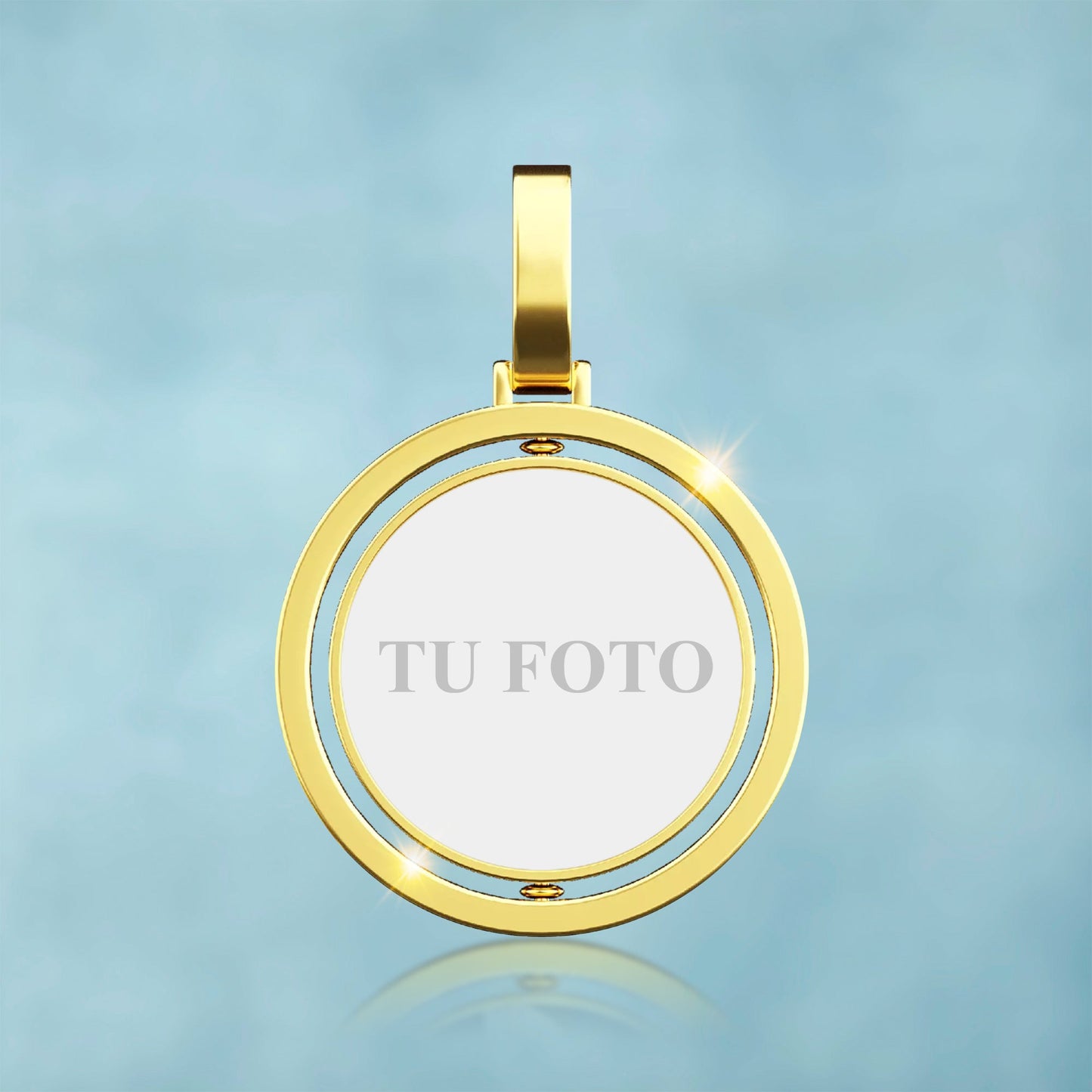 Colgante Personalizado Foto Oro