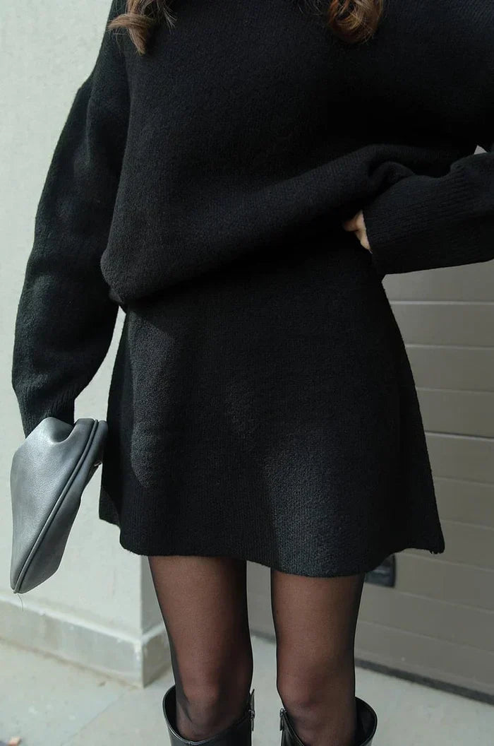 Beatrice | Conjunto suave de punto en negro