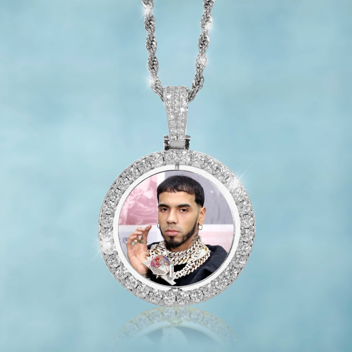 Colgante Personalizado Foto Oro
