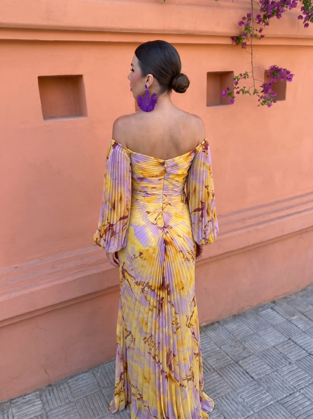 Gregoria™ | Vestido Largo Floreado con Escote Profundo