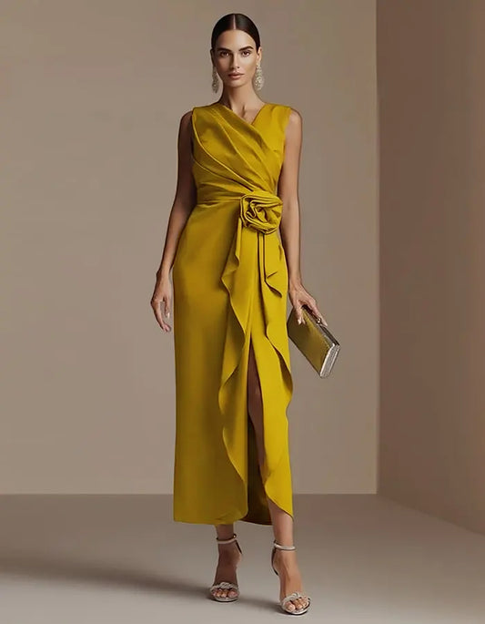 VESTIDO DE CÓCTEL | FLOR ESCULPIDA