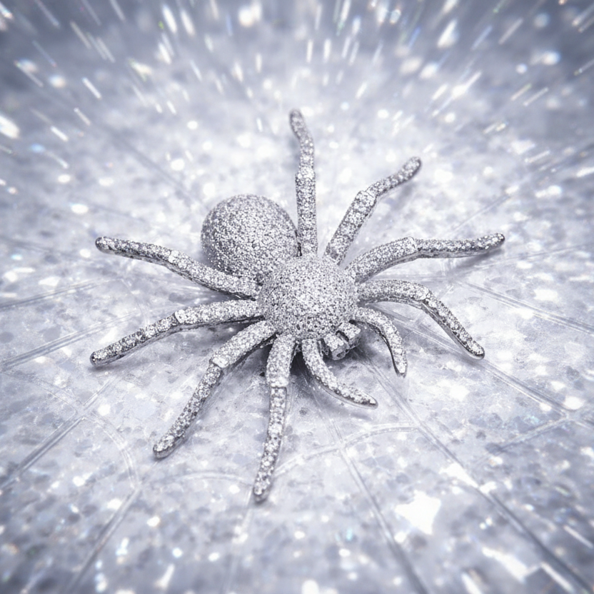 Colgante Araña Oro Blanco