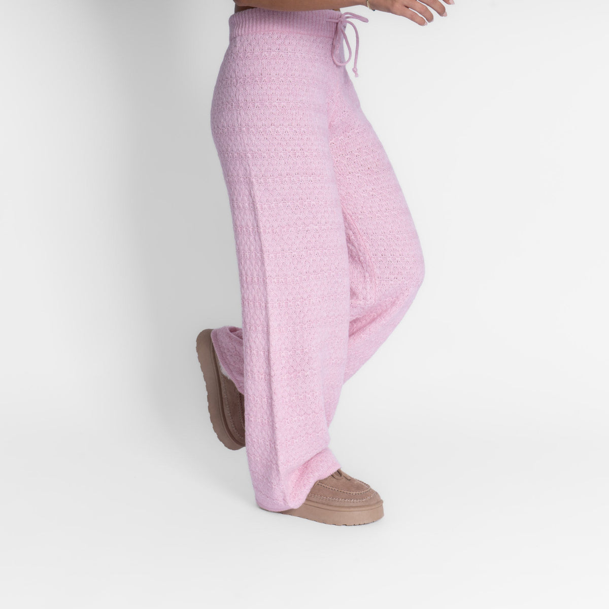 Pantalón ancho de punto suave