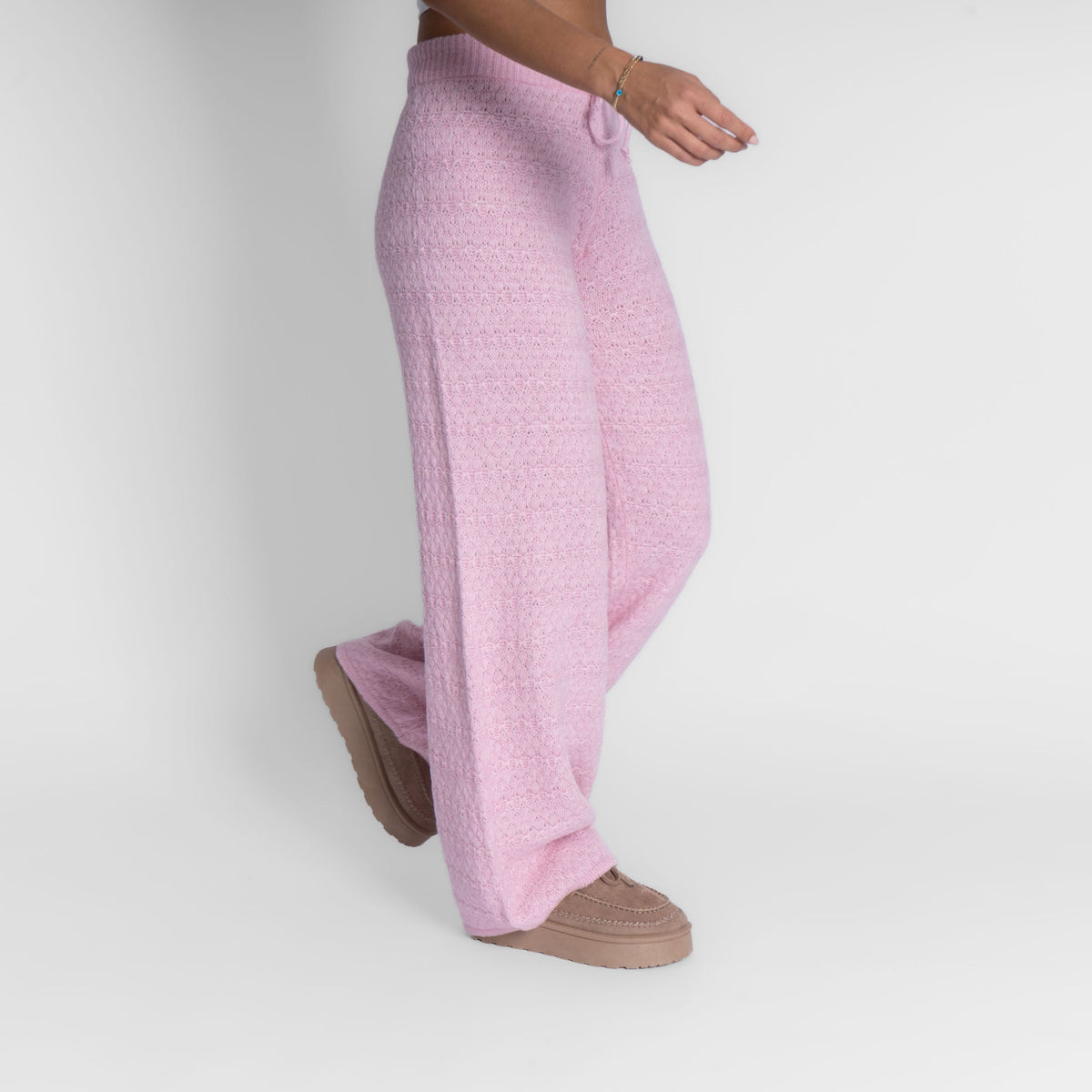 Pantalón ancho de punto suave