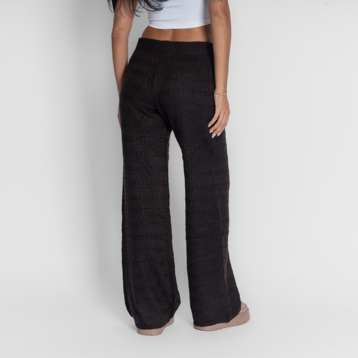 Pantalón ancho de punto suave