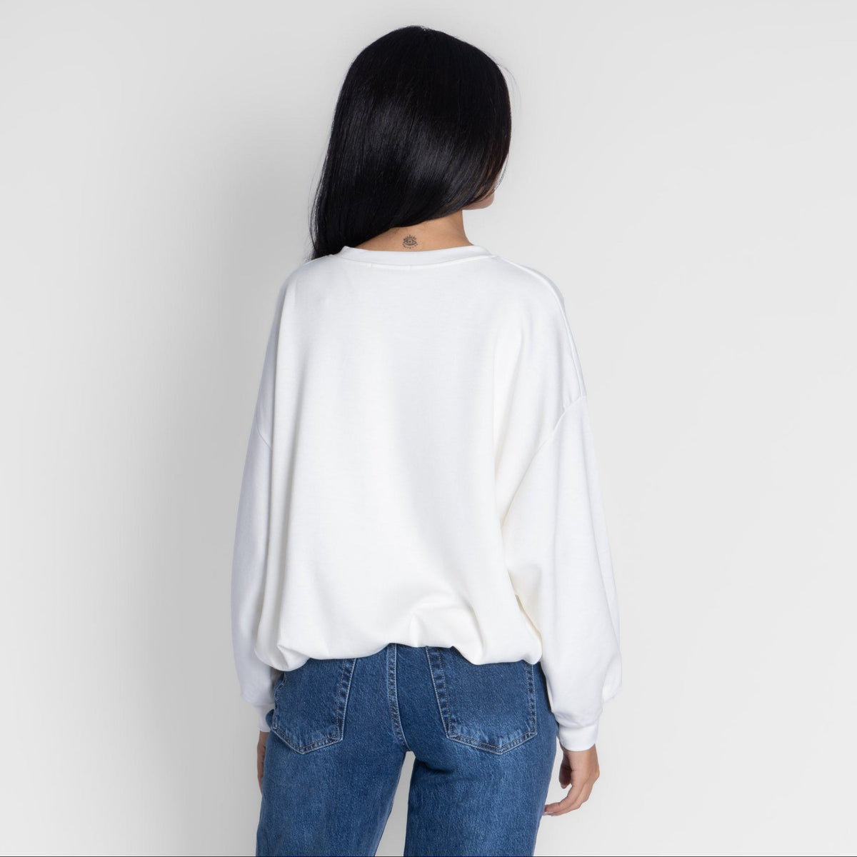Jersey de corte amplio con bajo fruncido
