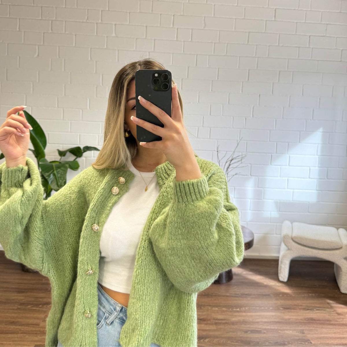Cárdigan corto de corte amplio «CozyGlam»