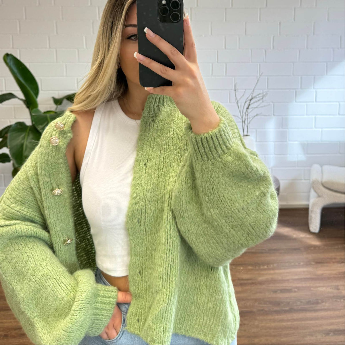 Cárdigan corto de corte amplio «CozyGlam»