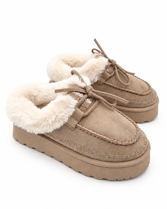 Mocasines con forro suave y plataforma