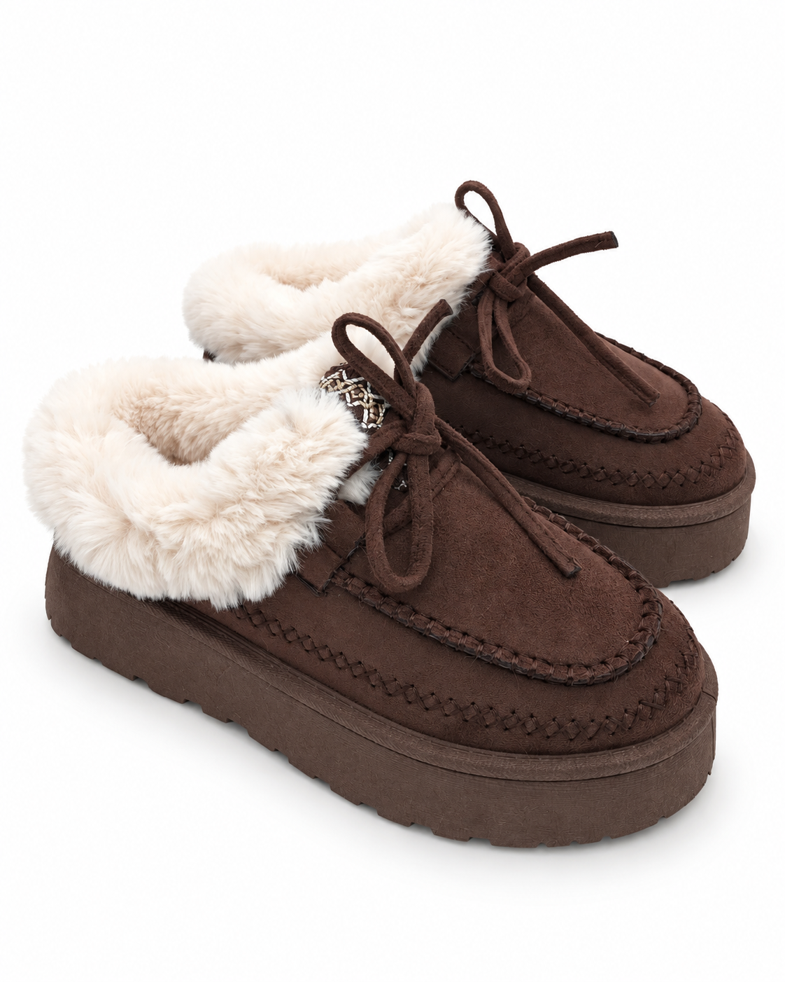 Mocasines con forro suave y plataforma