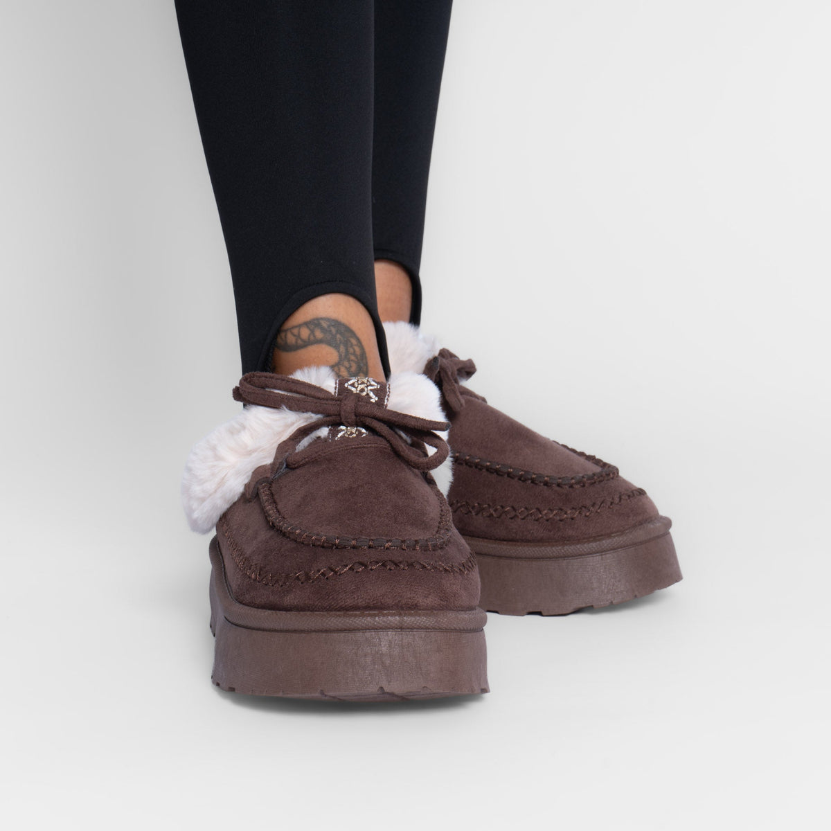 Mocasines con forro suave y plataforma