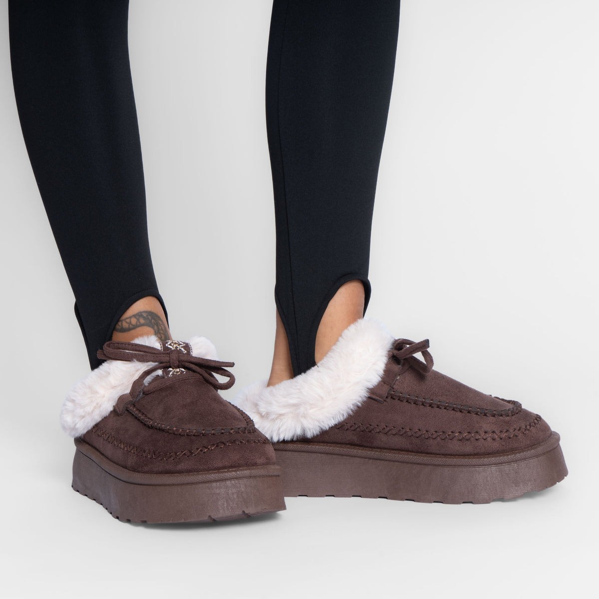Mocasines con forro suave y plataforma
