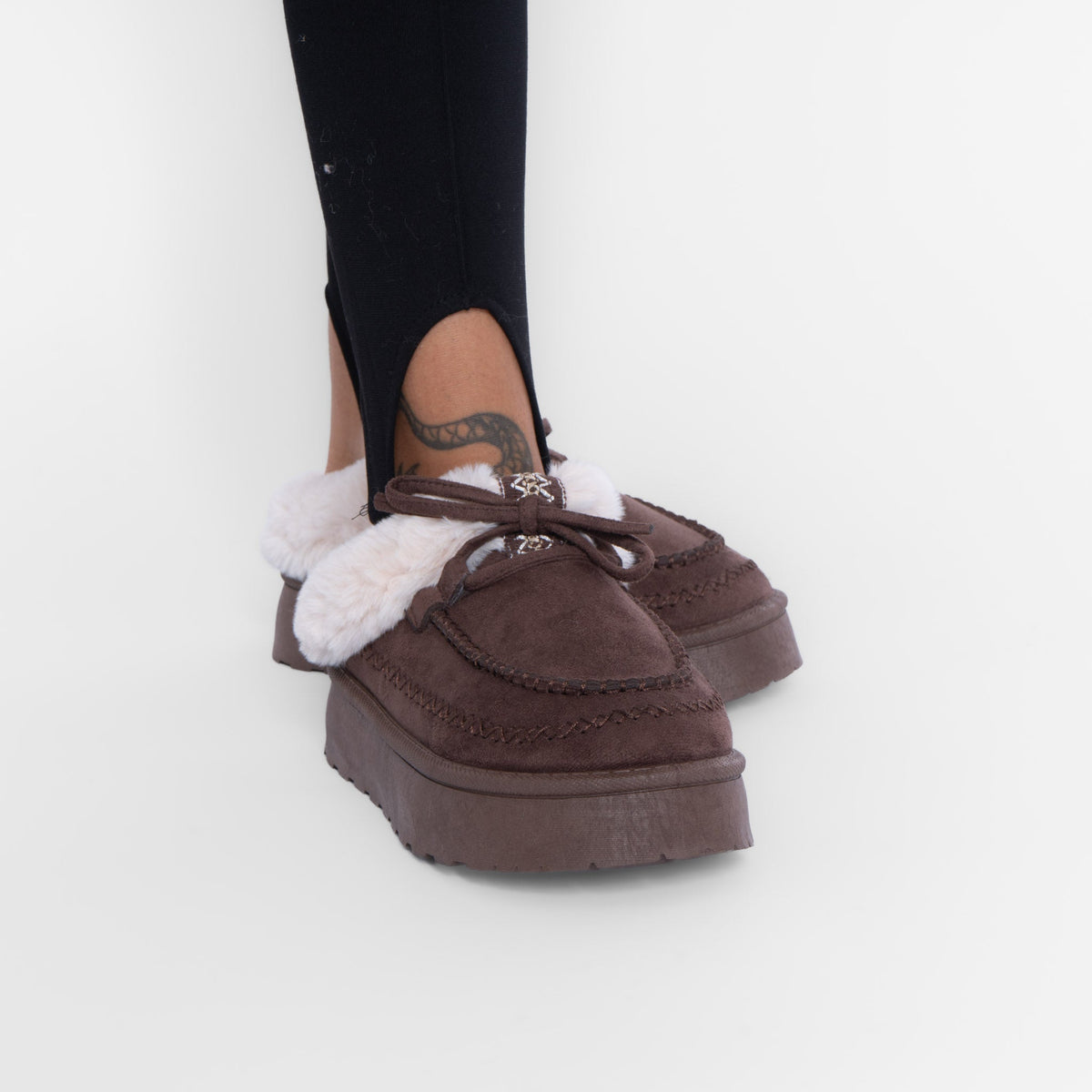 Mocasines con forro suave y plataforma