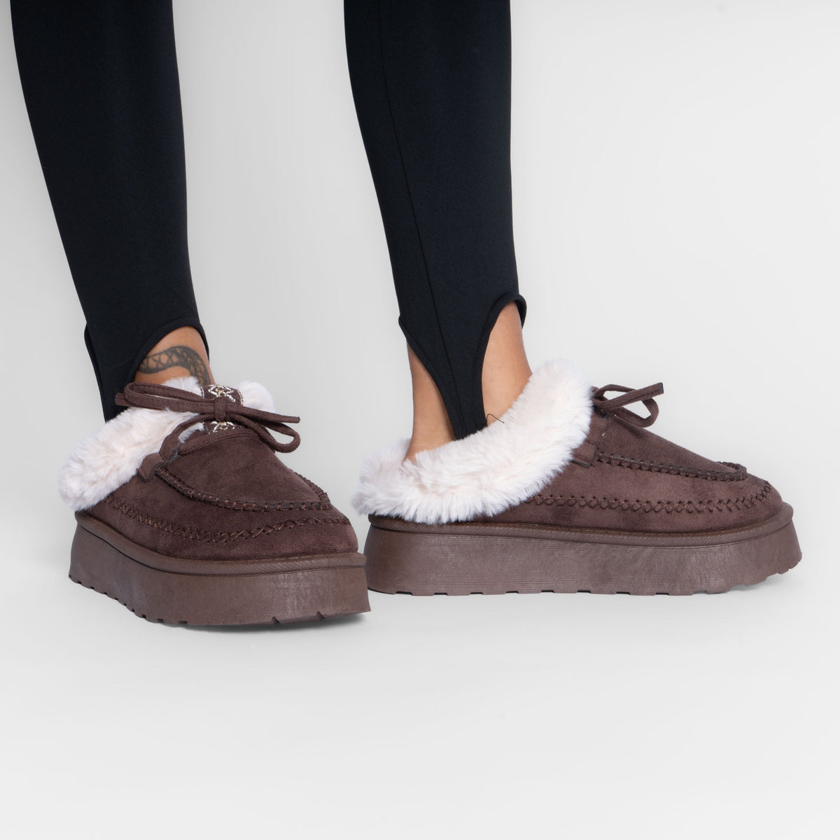 Mocasines con forro suave y plataforma