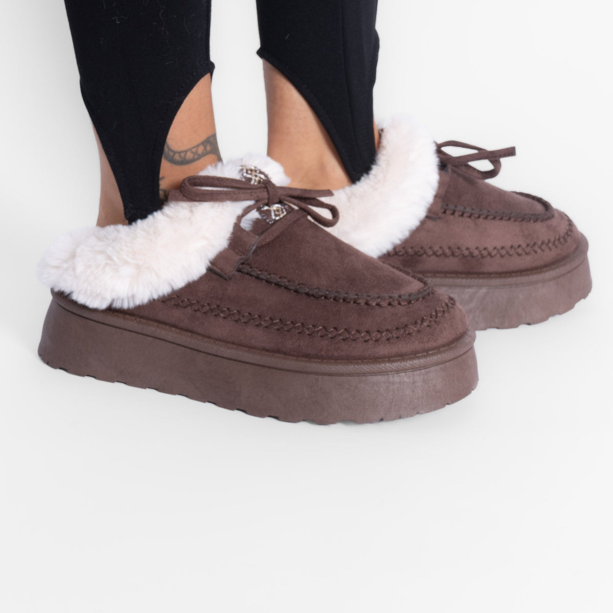 Mocasines con forro suave y plataforma