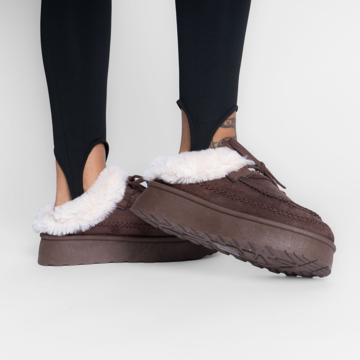 Mocasines con forro suave y plataforma