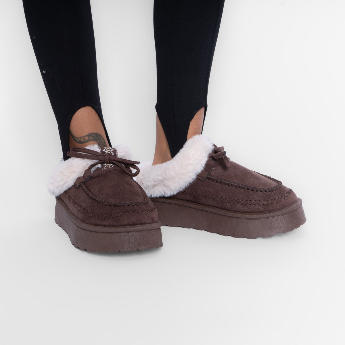 Mocasines con forro suave y plataforma