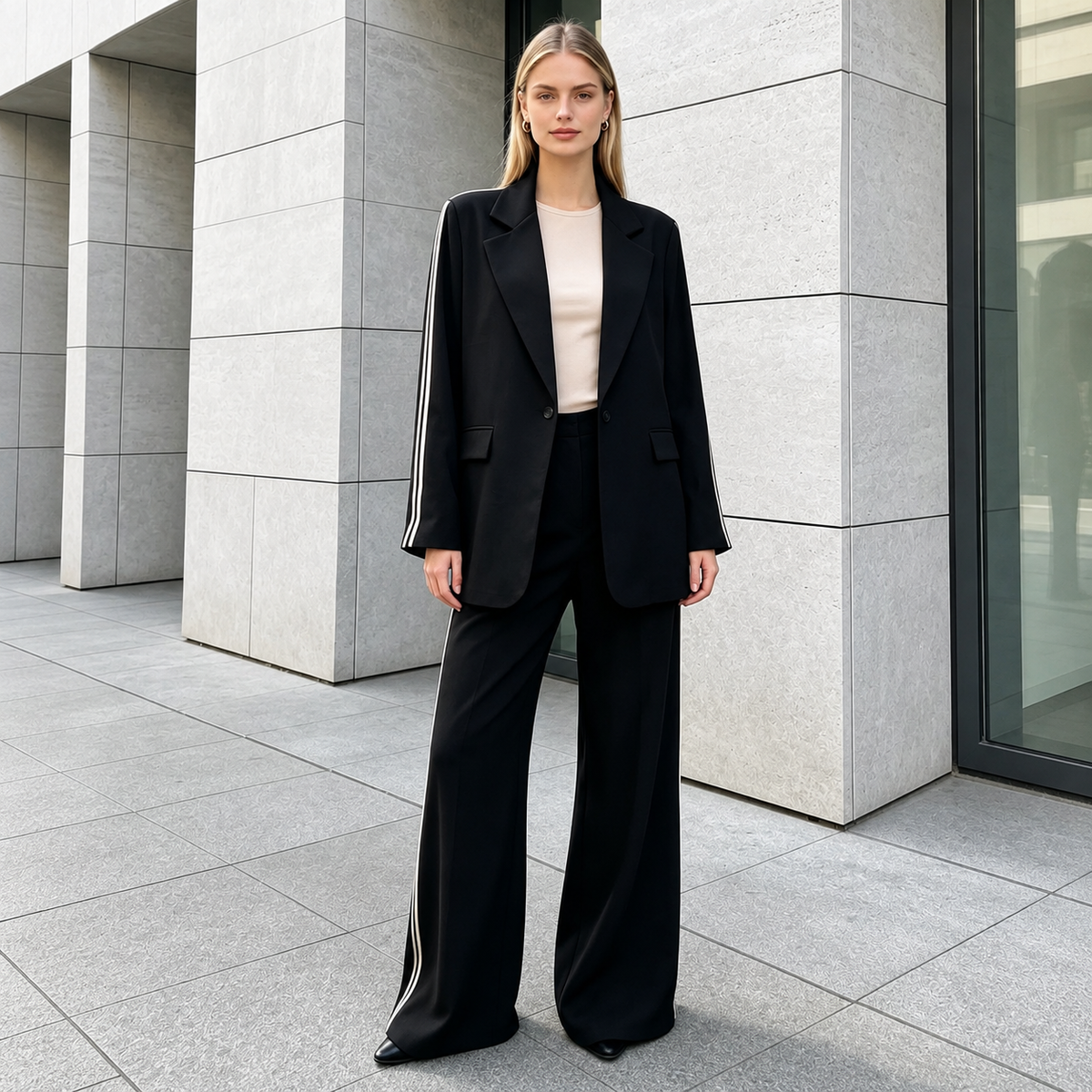 Berlín | Conjunto de blazer y pantalón con bandas · foto 3
