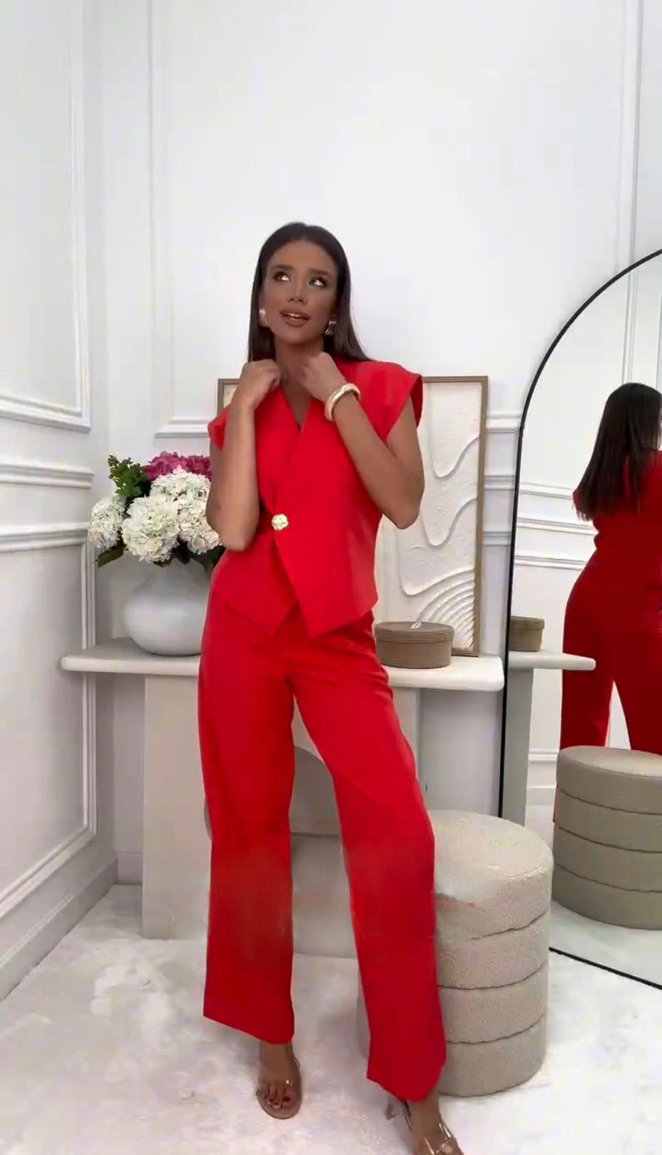 Kira | Conjunto de chaleco y pantalón palazzo · foto 1