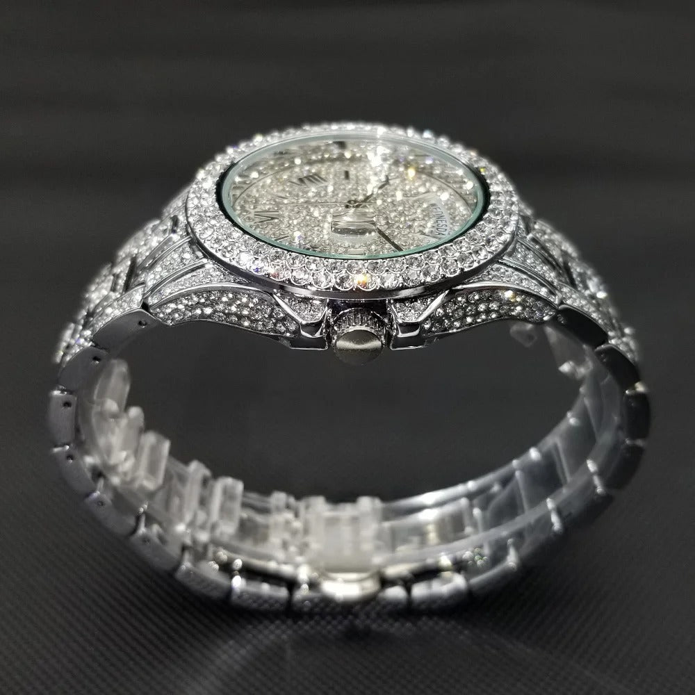 Reloj Iced Frozen Oro Blanco