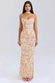 BEIGE CON FLORES