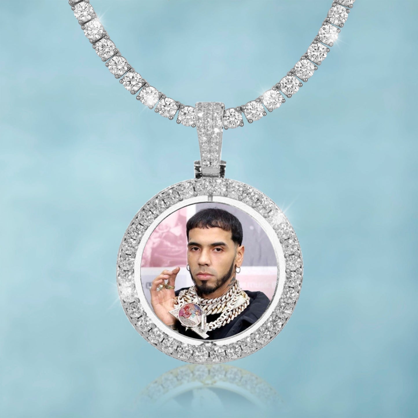 Colgante Personalizado Foto Oro